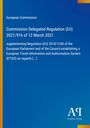 Europäische Kommission, Verordnung (EU) 2021/916 vom 12. März 2021, ETIAS, blau mit gelbem Rand, Logo "AP".