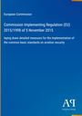 Commission Implementing Regulation (EU) 2015/1998 der Europäischen Kommission, blaue Titelseite, gelber Rand.