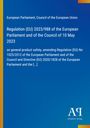 Titel: "Regulation (EU) 2023/988". Blaues Cover mit gelbem Streifen links, "АЯ" Logo unten rechts.