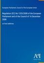 Text: Regulation (EC) No 1333/2008 on food additives. Blaues Cover mit gelben Rand und Logo unten rechts.