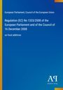 Regulation über Lebensmittelzusatzstoffe, blau, EU-Parlamentstext, gelbe Akzente links und unten, Logo Antiphon Verlag.