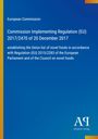 Titel: Verordnung (EU) 2017/2470 zur Unionsliste neuartiger Lebensmittel. Hintergrund in Blau. Logo unten rechts.