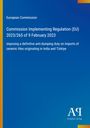 "Commission Implementing Regulation (EU) 2023/265 of 9 February 2023" auf blauem Hintergrund, Antiphon Verlag unten.