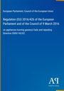 Titel: Verordnung (EU) 2016/426 zu gasbefeuerten Geräten, ersetzt Richtlinie 2009/142/EG. Blau mit Verlag-Logo unten rechts.