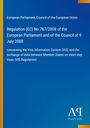 Text zur EU-Verordnung 767/2008 über das Visa-Informationssystem auf blauem Hintergrund. Logo: Antiphon Verlag.