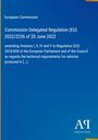 Text der Europäischen Kommission über Fahrzeuganforderungen, blaues Layout, Logo „AR Antiphon Verlag“.