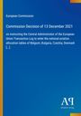 Text: "European Commission, Commission Decision of 13 December 2021, Antiphon Verlag."  
Hintergrund: Blau, mit Streifen oben links und unten rechts.