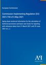 Text: "European Commission, Commission Implementing Regulation (EU) 2021/744 of 6 May 2021." Blaues Cover, Logo unten rechts.