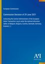Text: "European Commission, Commission Decision of 29 June 2021... Estonia [...]". Blaues Design mit gelbem Streifen links.