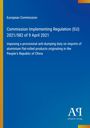 Text auf blauem Hintergrund: EU-Verordnung 2021/582 betreffend Anti-Dumping-Zoll auf Aluminium aus China. Logo unten rechts.
