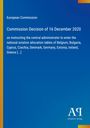 Text: 

"European Commission
Commission Decision of 16 December 2020
on instructing the central administrator to enter..."

Unten rechts: Logo des Antiphon Verlags auf blauem Hintergrund.