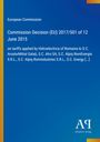 Titel: Commission Decision (EU) 2017/501 of 12 June 2015. Blauer Hintergrund, mit weißem Text und einem dezenten Logo.
