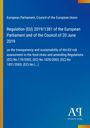 Titel: "Regulation (EU) 2019/1381" über Transparenz und Nachhaltigkeit der EU-Risikoabschätzung. Blauer Hintergrund. Logo: "AR Antiphon Verlag".