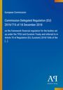 Text: "Commission Delegated Regulation (EU) 2019/715 of 18 December 2018".
Blauer Hintergrund, unten rechts Logo.