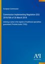 „Commission Implementing Regulation (EU) 2018/506“ von der Europäischen Kommission. Blaues Cover, Logo unten rechts.