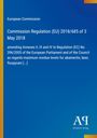 Ein blauer Hintergrund mit gelbem Rand links. Text zur EU-Verordnung über Rückstandshöchstgehalte von 2018.