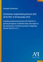Titel: "Commission Implementing Decision (EU) 2018/1891". Blaues Cover mit gelbem Rand und weißem Text. Logo unten rechts.