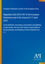 Text: Verordnung (EU) 2019/787 über Spirituosen. Blaues Cover mit gelbem Rand, weißem Logo "AV" unten rechts.