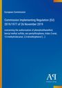 Text: "European Commission, Commission Implementing Regulation (EU) 2019/1977." Blauer Hintergrund mit Logo unten rechts.