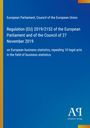 Blauer Hintergrund, oben: "European Parliament, Council of the European Union". Unten rechts: Logo "AR Antiphon Verlag".
