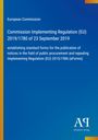 Text: Europäische Kommission, Verordnung (EU) 2019/1780. Hintergrund: Blau mit gelbem Rand. Logo unten rechts.