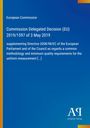 Text: European Commission, Commission Delegated Decision (EU) 2019/1597 of 3 May 2019, ergänzt Richtlinie 2008/98/EG. Unten rechts ein Logo: AQ Antiphon Verlag auf blauem Hintergrund.