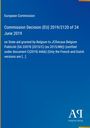 "Commission Decision (EU) 2019/2120 of 24 June 2019" steht oben auf blauem Hintergrund. Unten ein Logo.