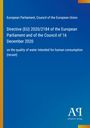 Titeltext: Directive (EU) 2020/2184 über Wasserqualität. Blaues Layout mit gelb-orangem Rand und kleinem Verlag-Logo.