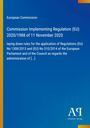 Text: European Commission, Verordnung (EU) 2020/1988. Blaues Cover mit einem Antiphon Verlag Logo.