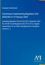 Titel: "Commission Implementing Regulation (EU) 2020/469". Abstrakte blaue Grafik, Logo "Antiphon Verlag".