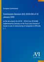 Text über EU-Beschluss zur Beihilferegelung, Deutschland, Verlustvortrag bei Unternehmensrestrukturierung. Blaues Design.