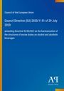 Council of the European Union: Directive on excise duties on alcohol. Dunkelblauer Hintergrund mit Logo „AQ“.