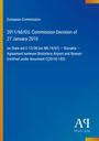 Titel: "2011/60/EU: Commission Decision of 27 January 2010". Blaue Hintergrundfläche mit kleinem buntem Rand.
