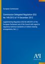 Text: "European Commission. Commission Delegated Regulation (EU) No 149/2013 of 19 December 2012." Blaues Cover mit Logo.