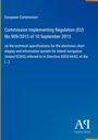 Text: "European Commission, Commission Implementing Regulation (EU) No 909/2013..." Blauer Hintergrund mit gelbem Streifen links.