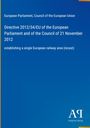 "Directive 2012/34/EU", blaues Cover, gelbe Ränder, Logo von Antiphon Verlag unten rechts.