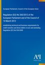 Text: Regulation (EU) No 260/2012. Blaues Cover, links gelber Streifen, Logo "AQ Antiphon Verlag".