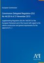 Blauer Hintergrund mit weißem Text: "European Commission, Regulation No 44/2014". Unten rechts "Antiphon Verlag".