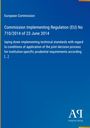 Titel: "Commission Implementing Regulation (EU) No 710/2014 of 23 June 2014", blauer Hintergrund. Logo: "AR Antiphon Verlag".