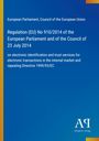 Text über EU-Verordnung zur elektronischen Identifikation. Blauer Hintergrund mit vertikalem, gelbem Streifen links. Logo unten.