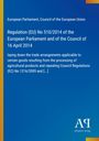 Text zur EU-Verordnung von 2014. Links gelber Streifen, rechts unten Logo "AR Antiphon Verlag". Hintergrund in Blau.