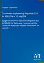 Text: "European Commission, Commission Implementing Regulation (EU) No 809/2014 of 17 July 2014", blaues Cover, Antiphon Verlag-Logo.