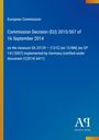Text: "European Commission, Commission Decision (EU) 2015/507 of 16 September 2014." Blaue Fläche mit gelben Ecken.