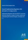"Council Implementing Regulation (EU) 2015/427 of 13 March 2015" steht zentral. Unten rechts Logo von Antiphon Verlag.