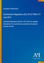 Titel: Commission Regulation (EU) 2015/1088. Blau mit einem gelben Streifen links, Logo rechts unten.