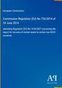 European Commission: Regulation (EU) No 733/2014 amending export regulations for waste recovery. Blaues Cover, Verlag-Logo unten.