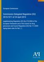 Text: "European Commission", "Commission Delegated Regulation (EU) 2015/1011 of 24 April 2015". Blaues Design, schlicht.