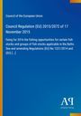 Council Regulation (EU) 2015/2072 zur Fischereimöglichkeit in der Ostsee 2016, auf blauem Hintergrund mit EU-Logo.