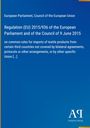 Titel: "Regulation (EU) 2015/936 of the European Parliament and of the Council of 9 June 2015". Blau mit gelben Akzenten.