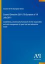 Oben steht "Council of the European Union". Darunter folgt der Titel einer Richtlinie. Rechts unten Logo "Antiphon Verlag".